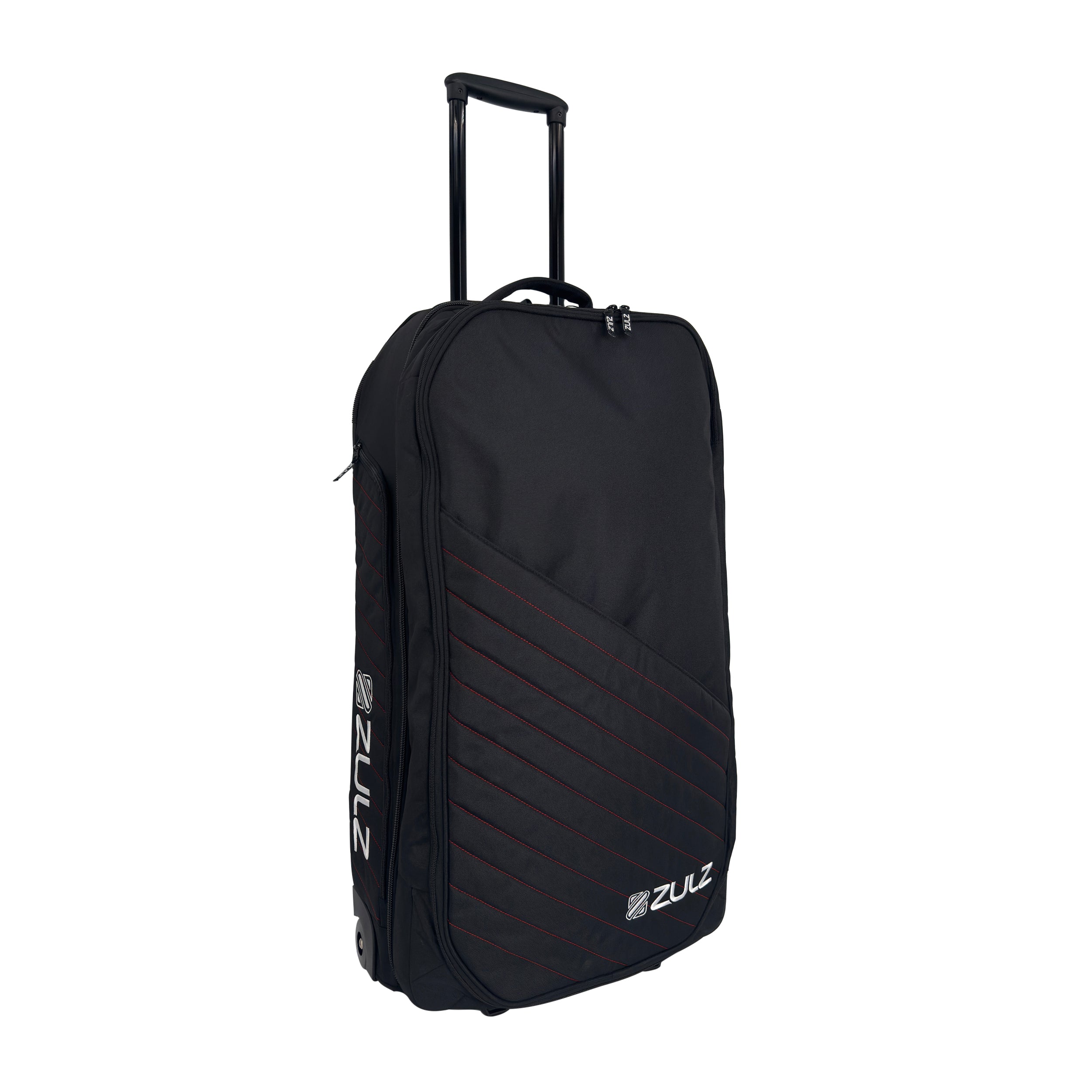 Black suitcase with ZULZ branding on a white background