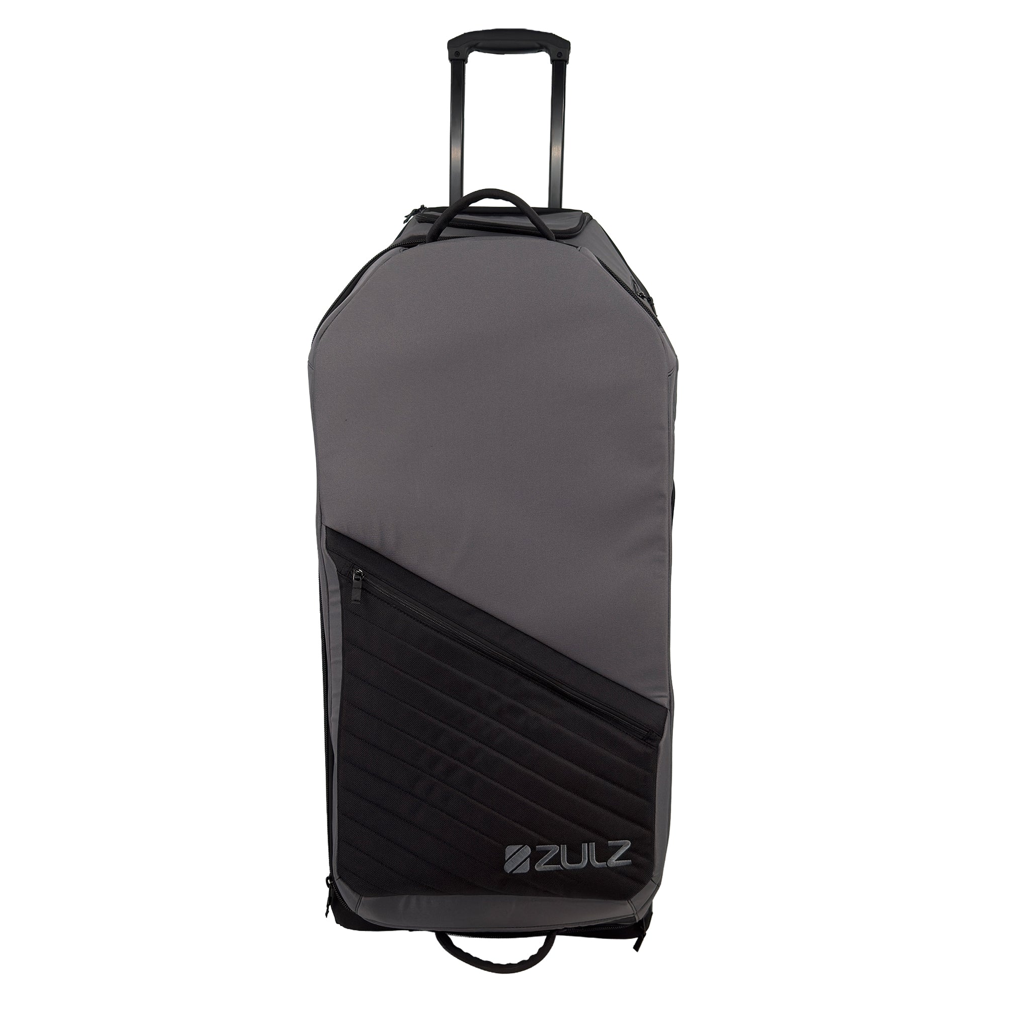 Cool Gray rolling gearbag on a white background