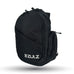 Black premium versatile backpack with multiple compartments and padded shoulder straps.