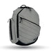 Gray premium versatile backpack with multiple compartments and padded shoulder straps.