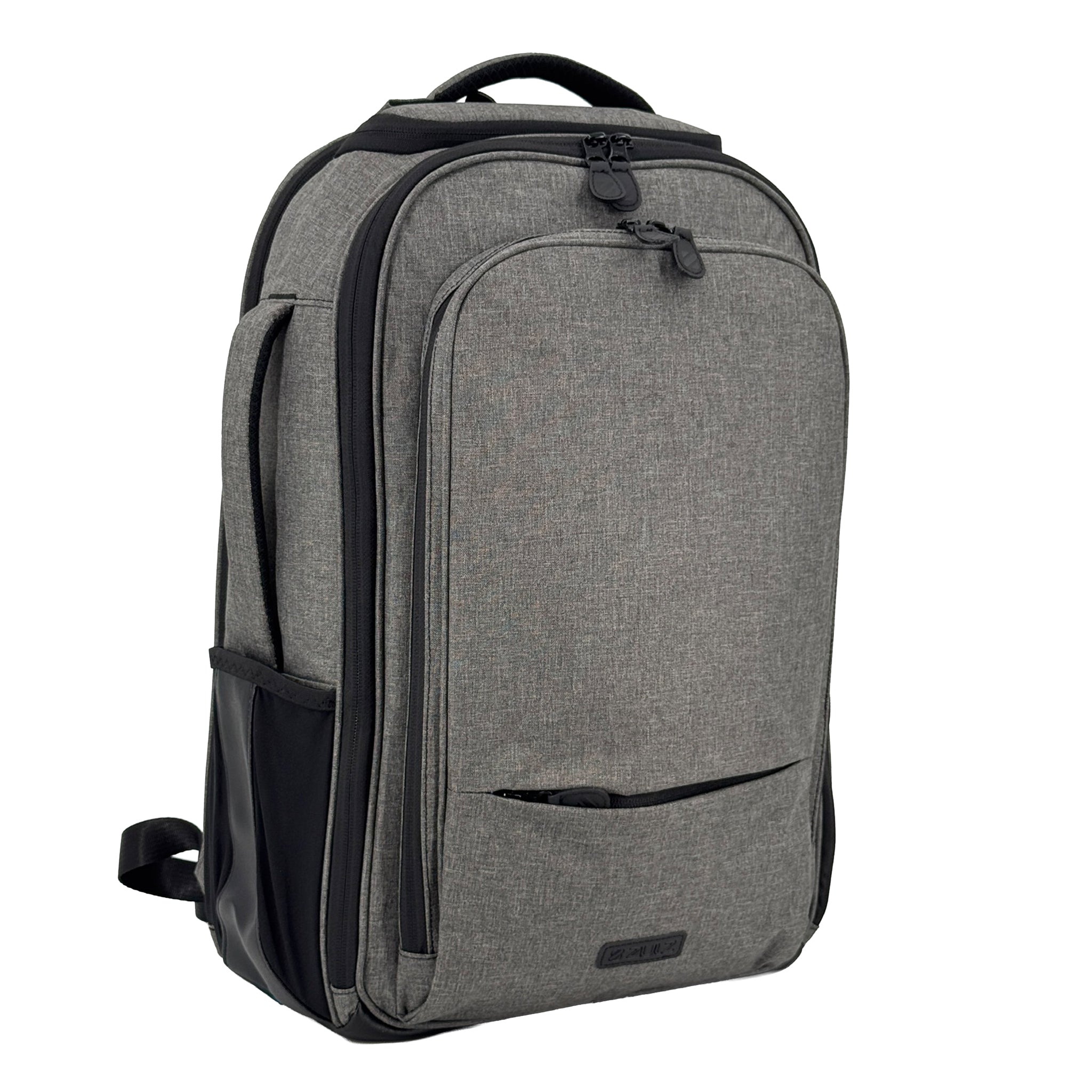 Charcoal Gray backpack on white background