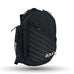 Black with silver accent stitch premium versatile backpack with multiple compartments and padded shoulder straps.